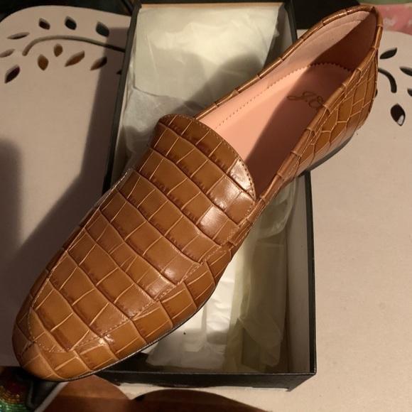 J Crew Croc Embossed lLeather Smoking Slipper NIB size 9 - Picture 2 of 5